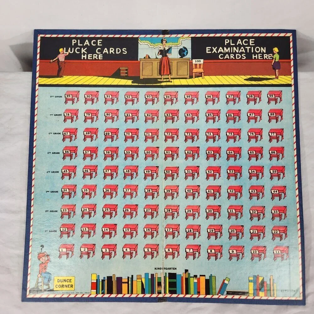 1955 Go To The Head of the Class Vintage Board Game Parts